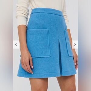 Blue Women's wool A- line skirt by Hugo Boss. Size 8